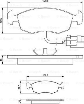 BOSCH 0 986 424 237 - Bremžu uzliku kompl., Disku bremzes ps1.lv