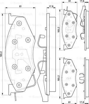 BOSCH 0 986 424 271 - Bremžu uzliku kompl., Disku bremzes ps1.lv