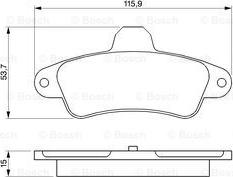 BOSCH 0 986 424 277 - Bremžu uzliku kompl., Disku bremzes ps1.lv