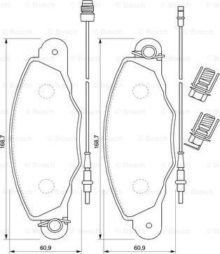 BOSCH 0 986 424 746 - Bremžu uzliku kompl., Disku bremzes ps1.lv