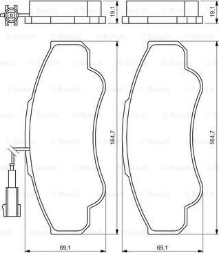 BOSCH 0 986 424 769 - Bremžu uzliku kompl., Disku bremzes ps1.lv