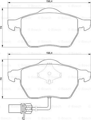 BOSCH 0 986 424 706 - Bremžu uzliku kompl., Disku bremzes ps1.lv