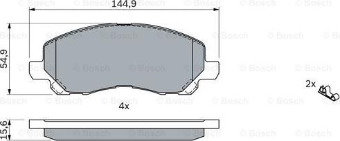 BOSCH 0 986 424 716 - Bremžu uzliku kompl., Disku bremzes ps1.lv