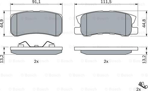 BOSCH 0 986 424 717 - Bremžu uzliku kompl., Disku bremzes ps1.lv