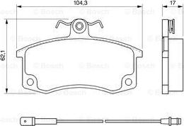 BOSCH 0 986 424 783 - Bremžu uzliku kompl., Disku bremzes ps1.lv