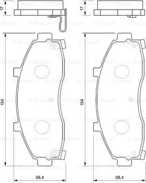 BOSCH 0 986 424 726 - Bremžu uzliku kompl., Disku bremzes ps1.lv