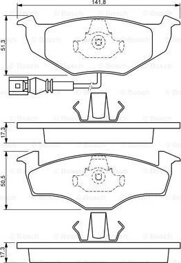 BOSCH 0 986 424 723 - Bremžu uzliku kompl., Disku bremzes ps1.lv