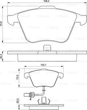 BOSCH 0 986 424 779 - Bremžu uzliku kompl., Disku bremzes ps1.lv