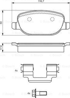 BOSCH 0 986 424 775 - Bremžu uzliku kompl., Disku bremzes ps1.lv