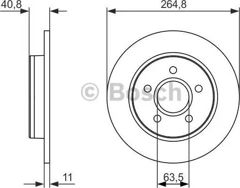 BOSCH 0 986 479 955 - Bremžu diski ps1.lv