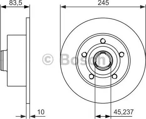 BOSCH 0 986 479 906 - Bremžu diski ps1.lv