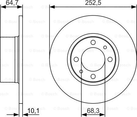 BOSCH 0 986 479 988 - Bremžu diski ps1.lv