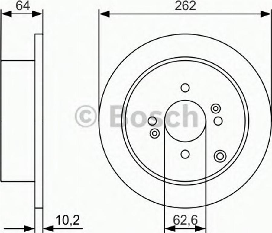 BOSCH 0 986 479 983 - Bremžu diski ps1.lv