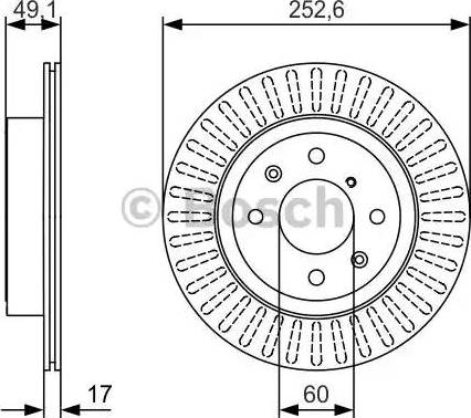 BOSCH 0 986 479 982 - Bremžu diski ps1.lv