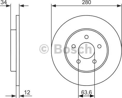 BOSCH 0 986 479 934 - Bremžu diski ps1.lv