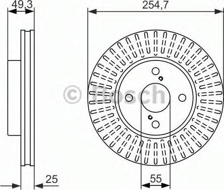 BOSCH 0 986 479 936 - Bremžu diski ps1.lv