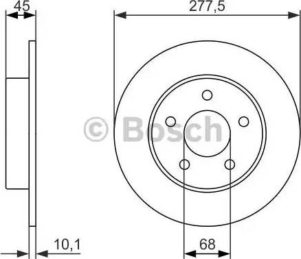 BOSCH 0 986 479 933 - Bremžu diski ps1.lv