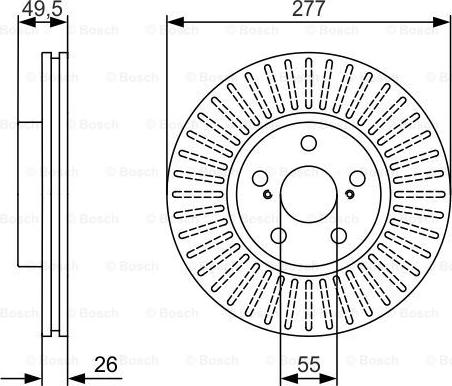 BOSCH 0 986 479 979 - Bremžu diski ps1.lv