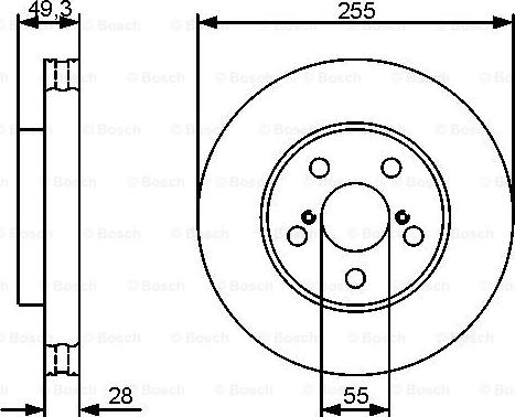 BOSCH 0 986 479 490 - Bremžu diski ps1.lv