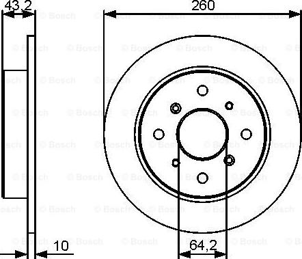 BOSCH 0 986 479 447 - Bremžu diski ps1.lv