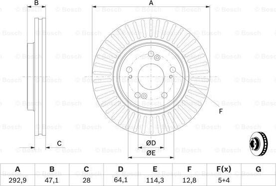 BOSCH 0 986 479 456 - Bremžu diski ps1.lv