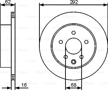 BOSCH 0 986 479 453 - Bremžu diski ps1.lv