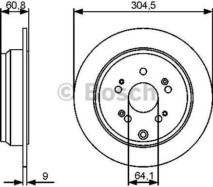 BOSCH 0 986 479 452 - Bremžu diski ps1.lv