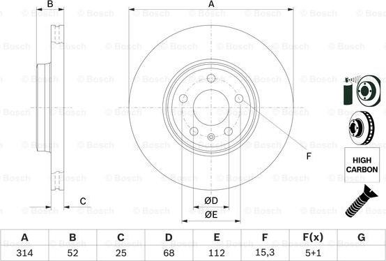 BOSCH 0 986 479 467 - Bremžu diski ps1.lv