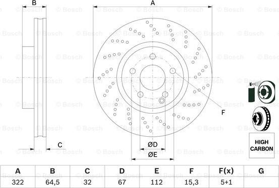 BOSCH 0 986 479 408 - Bremžu diski ps1.lv