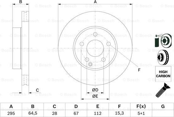 BOSCH 0 986 479 407 - Bremžu diski ps1.lv