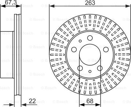 BOSCH 0 986 479 480 - Bremžu diski ps1.lv