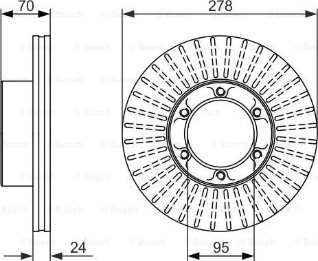 BOSCH 0 986 479 488 - Bremžu diski ps1.lv