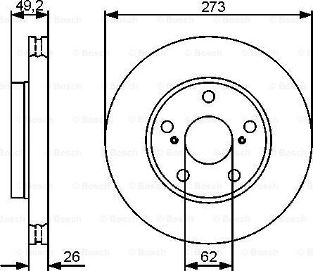 BOSCH 0 986 479 425 - Bremžu diski ps1.lv