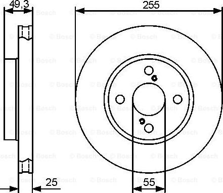 BOSCH 0 986 479 422 - Bremžu diski ps1.lv