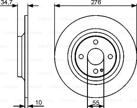 BOSCH 0 986 479 473 - Bremžu diski ps1.lv