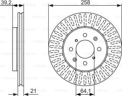 BOSCH 0 986 479 594 - Bremžu diski ps1.lv