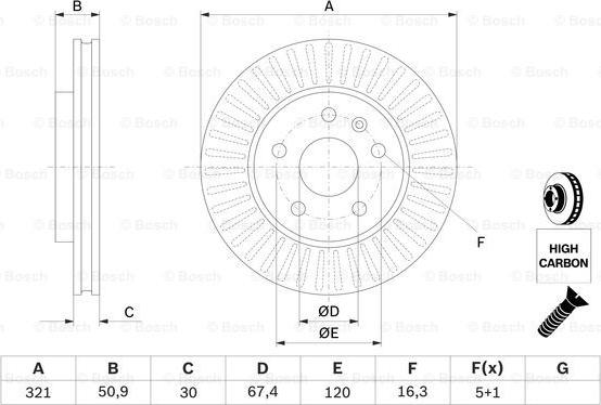 BOSCH 0 986 479 544 - Bremžu diski ps1.lv