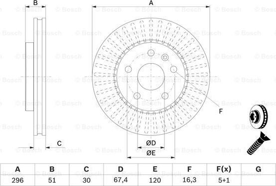 BOSCH 0 986 479 543 - Bremžu diski ps1.lv