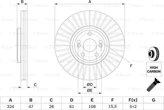 BOSCH 0 986 479 565 - Bremžu diski ps1.lv