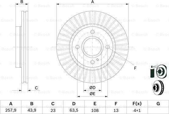 BOSCH 0 986 479 566 - Bremžu diski ps1.lv