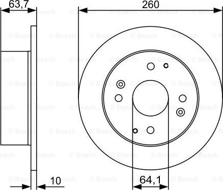 BOSCH 0 986 479 504 - Bremžu diski ps1.lv