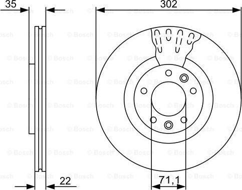 BOSCH 0 986 479 500 - Bremžu diski ps1.lv