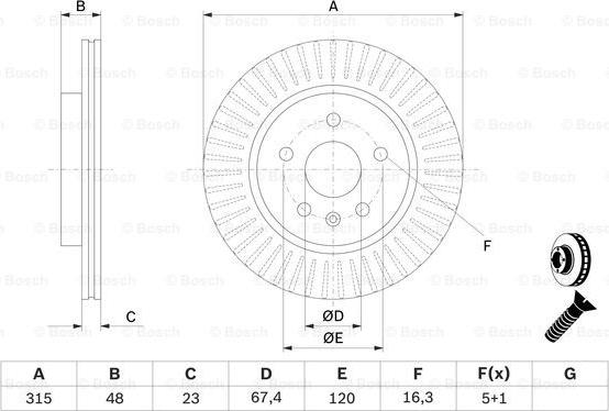 BOSCH 0 986 479 514 - Bremžu diski ps1.lv