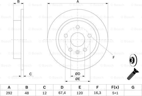 BOSCH 0 986 479 513 - Bremžu diski ps1.lv