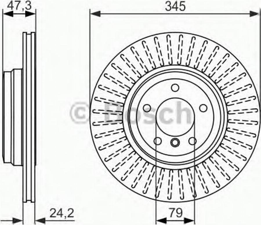 BOSCH 0986479585 - Bremžu diski ps1.lv