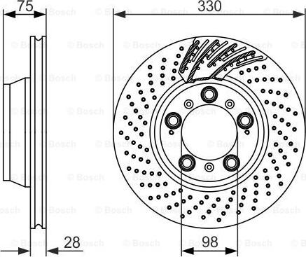 BOSCH 0 986 479 581 - Bremžu diski ps1.lv