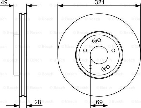 BOSCH 0 986 479 536 - Bremžu diski ps1.lv