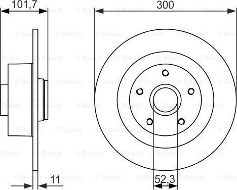 BOSCH 0 986 479 573 - Bremžu diski ps1.lv