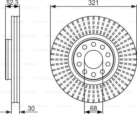 BOSCH 0 986 479 690 - Bremžu diski ps1.lv