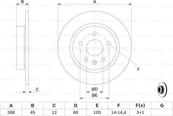 BOSCH 0 986 479 C57 - Bremžu diski ps1.lv